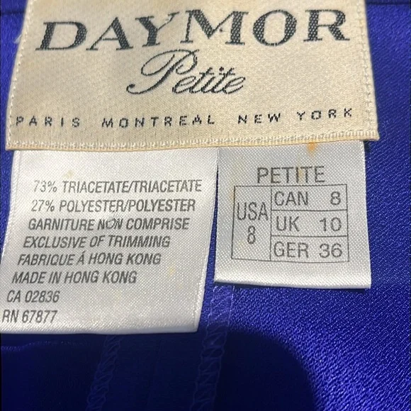 Daymor Couture Paris Montreal New York Petite Vintage Wrap Dress - Picture 17 of 17